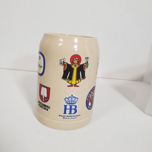 GERMAN BEER Hall STEIN‎ Mug LOGO München HB Paulanerbrau JW Spatenbrau PSCHORR - Picture 9 of 12